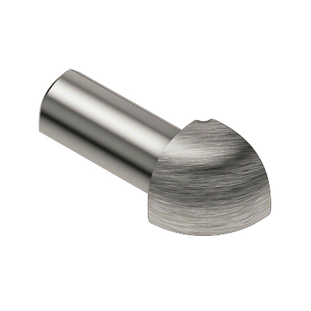 Schluter Rondec Out Corner 1/4in. Aluminum Brush Nickel