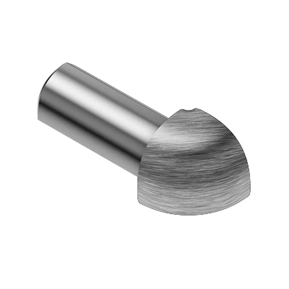 Schluter Rondec Out Corner 1/4in. Aluminum Brush Chrome