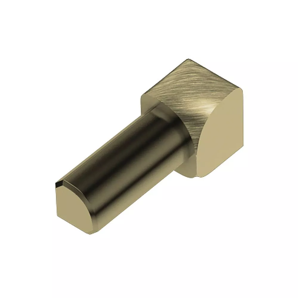 Schluter Rondec In Corner 3/8in. Aluminum Brush Brass