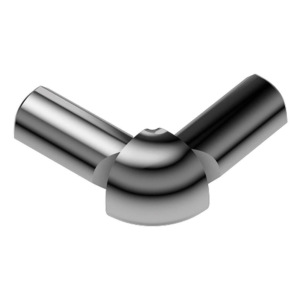 Schluter Rondec 2-Leg Out Corner 5/16in. Aluminum Polish Chrome