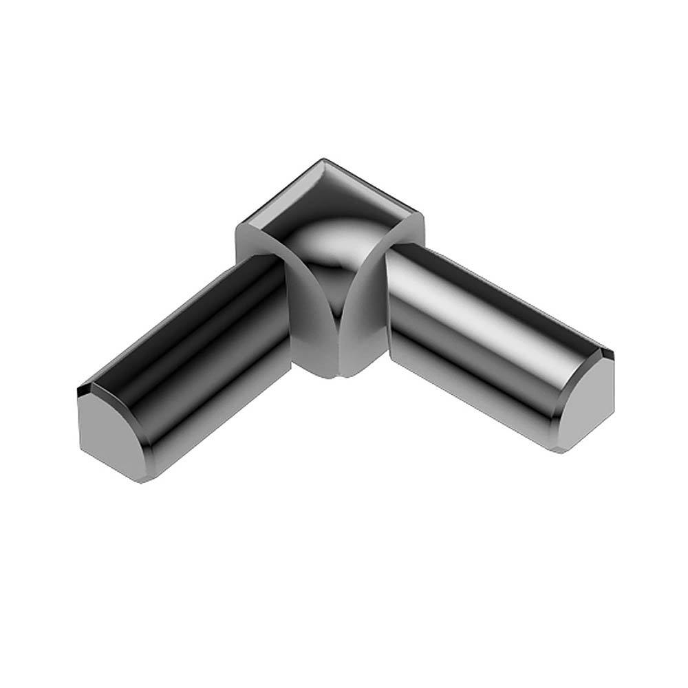 Schluter Rondec 2-Leg In Corner 3/8in. Aluminum Polish Chrome