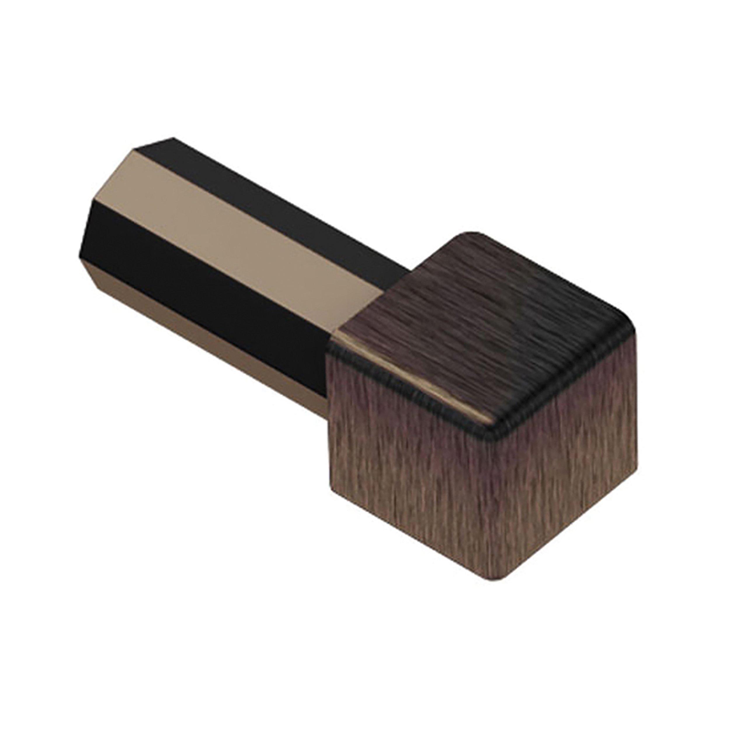 Schluter Quadec In/Out Corner 1/4in. Aluminum Antique Bronze