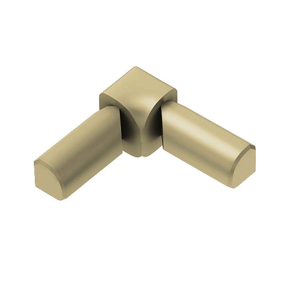 Schluter Rondec 2-Leg In Corner 3/8in. Aluminum Satin Brass