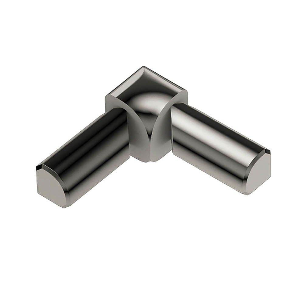 Schluter Rondec 2-Leg In Corner 3/8in. Aluminum Polish Nickel
