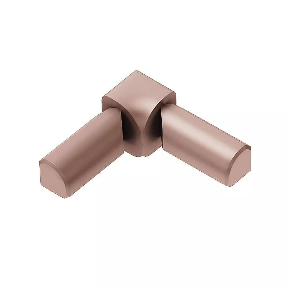 Schluter Rondec 2-Leg In Corner 1/2in. Aluminum Satin Copper