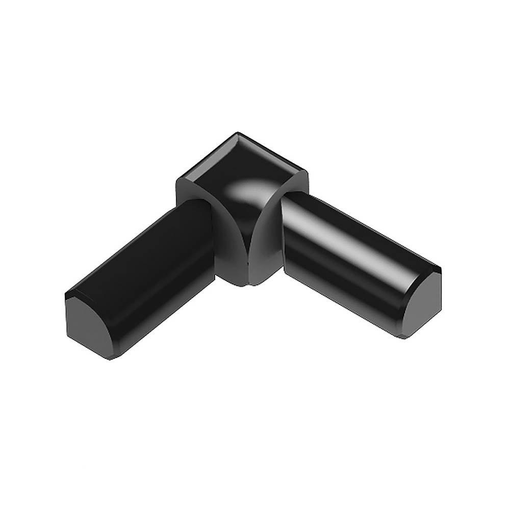Schluter Rondec 2-Leg In Corner 1/2in. Aluminum Bright Black