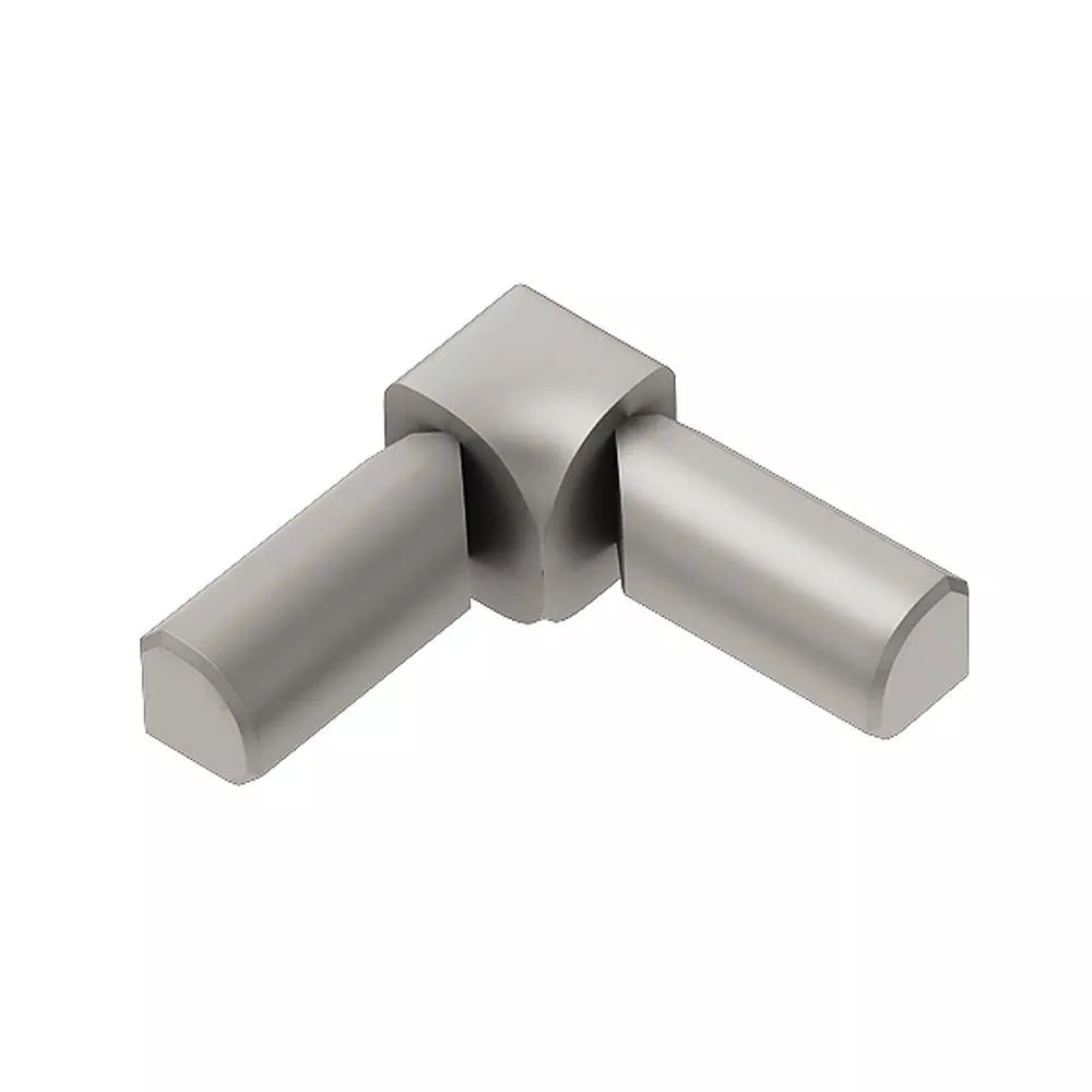 Schluter Rondec 2-Leg In Corner 3/8in. Aluminum Satin Nickel