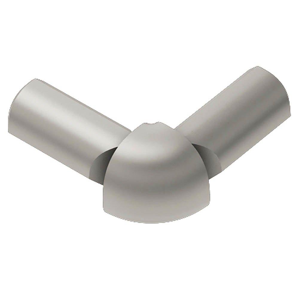 Schluter Rondec 2-Leg Out Corner 5/16in. Aluminum Satin Nickel