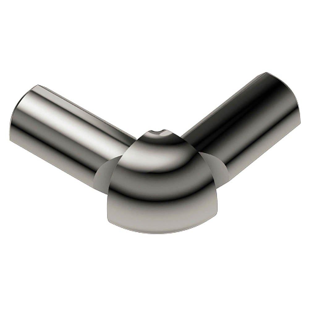 Schluter Rondec 2-Leg Out Corner 1/2in. Aluminum Polish Nickel