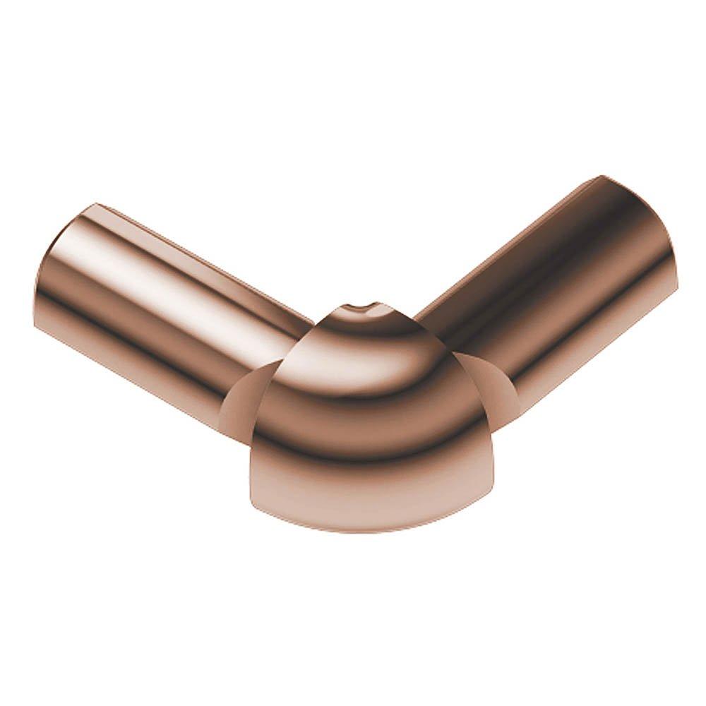 Schluter Rondec 2-Leg Out Corner 1/2in. Aluminum Polish Copper
