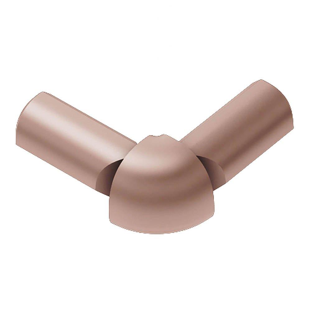 Schluter Rondec 2-Leg Out Corner 3/8in. Aluminum Satin Copper