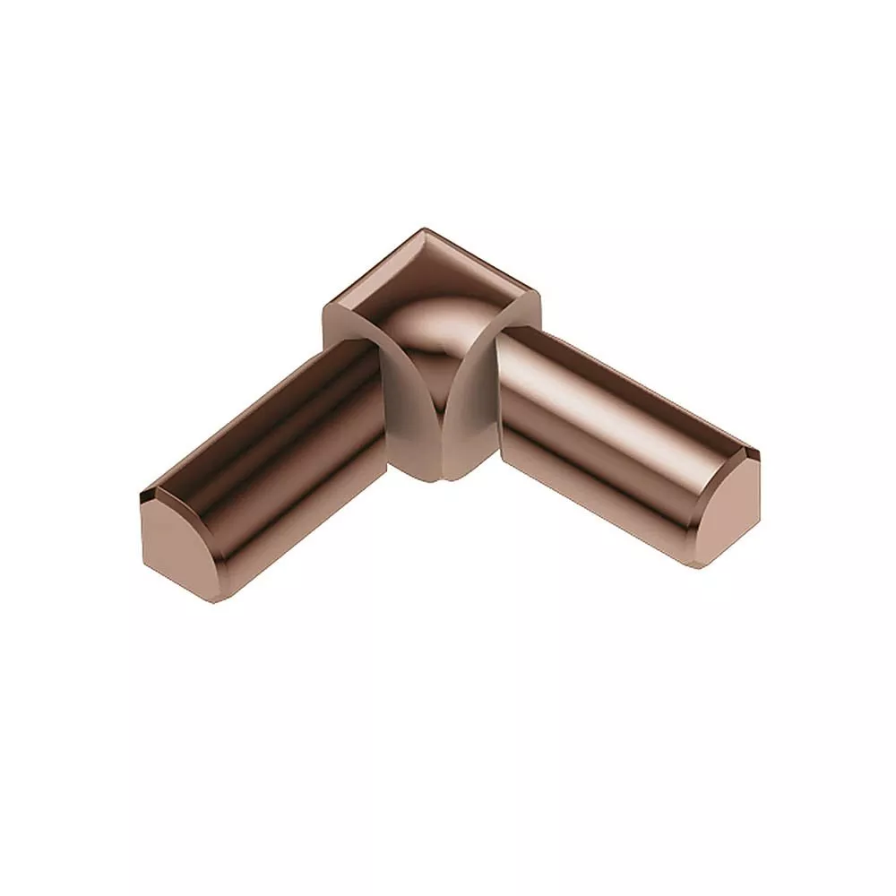 Schluter Rondec 2-Leg In Corner 3/8in. Aluminum Polish Copper