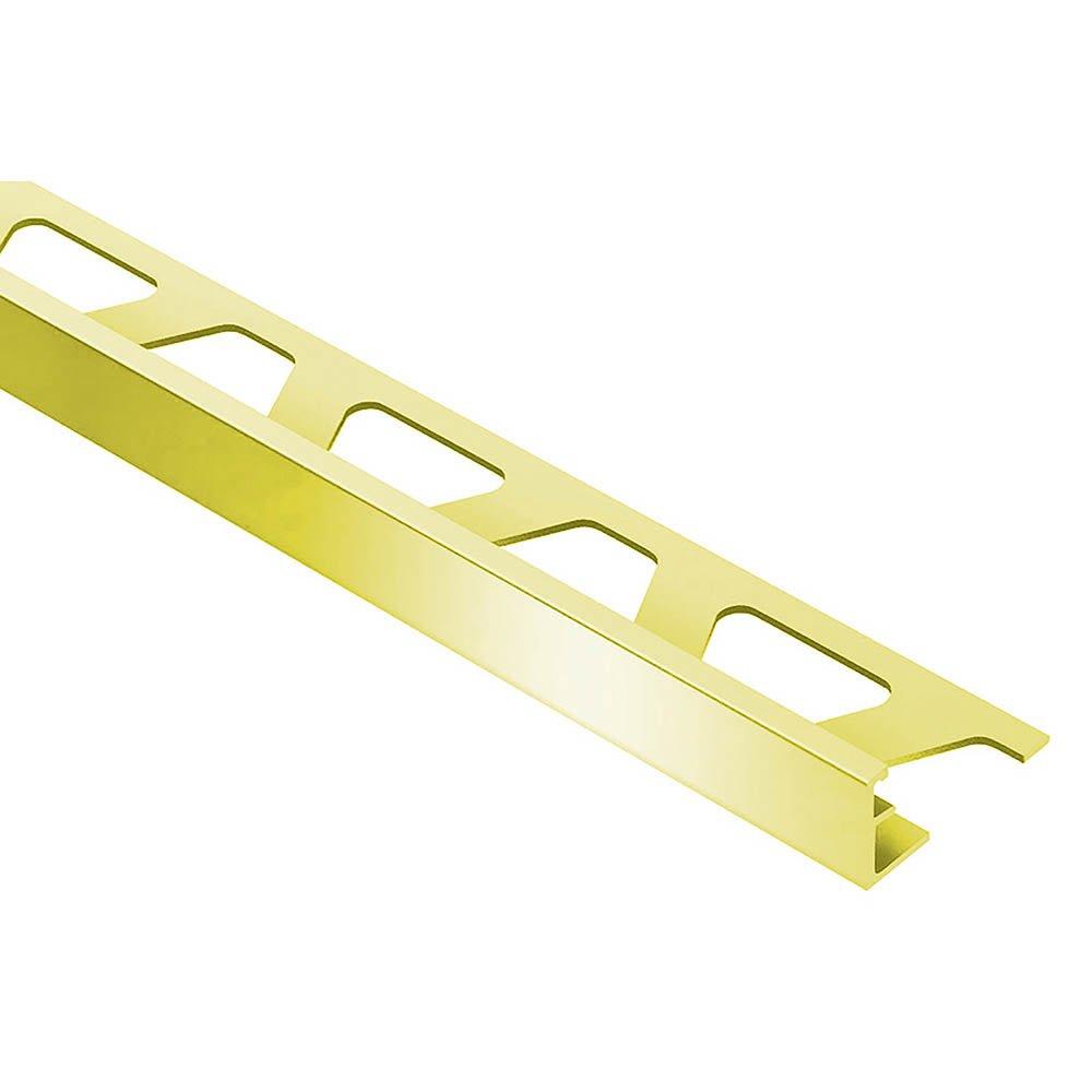 Schluter Schiene Edge Trim 1/4in. Aluminum Polished Brass