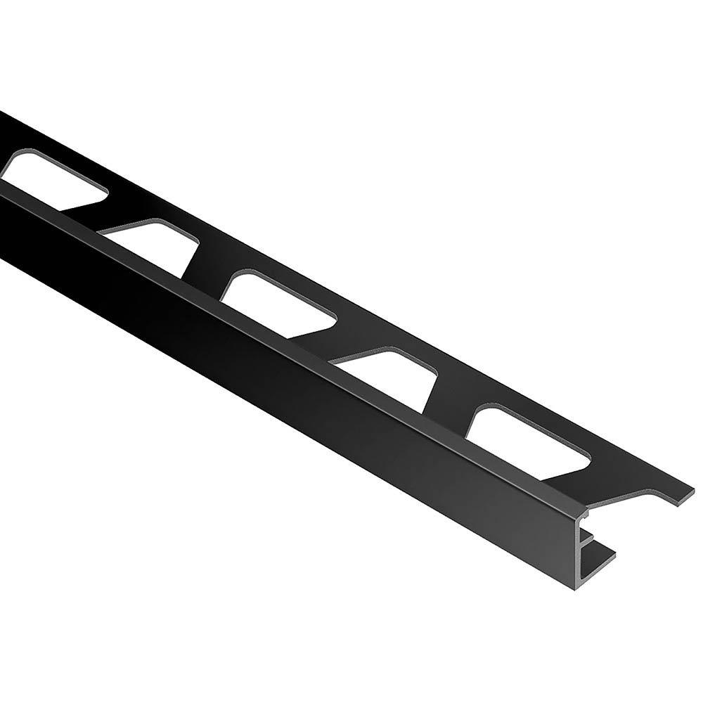 Schluter Schiene Edge Trim 1/4in. Aluminum Bright Black