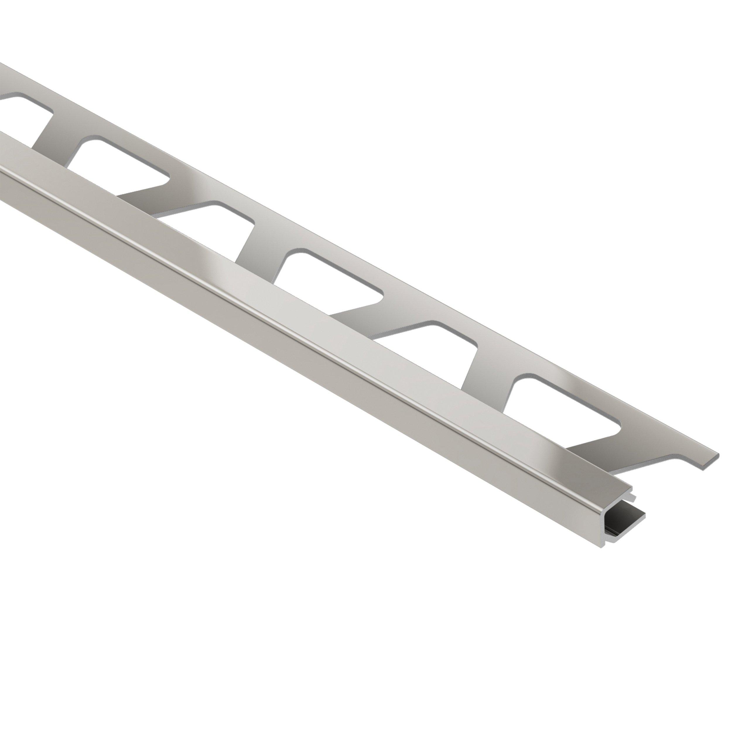 Schluter Quadec Square Edge Trim 3/16in. Satin Nickel Aluminum