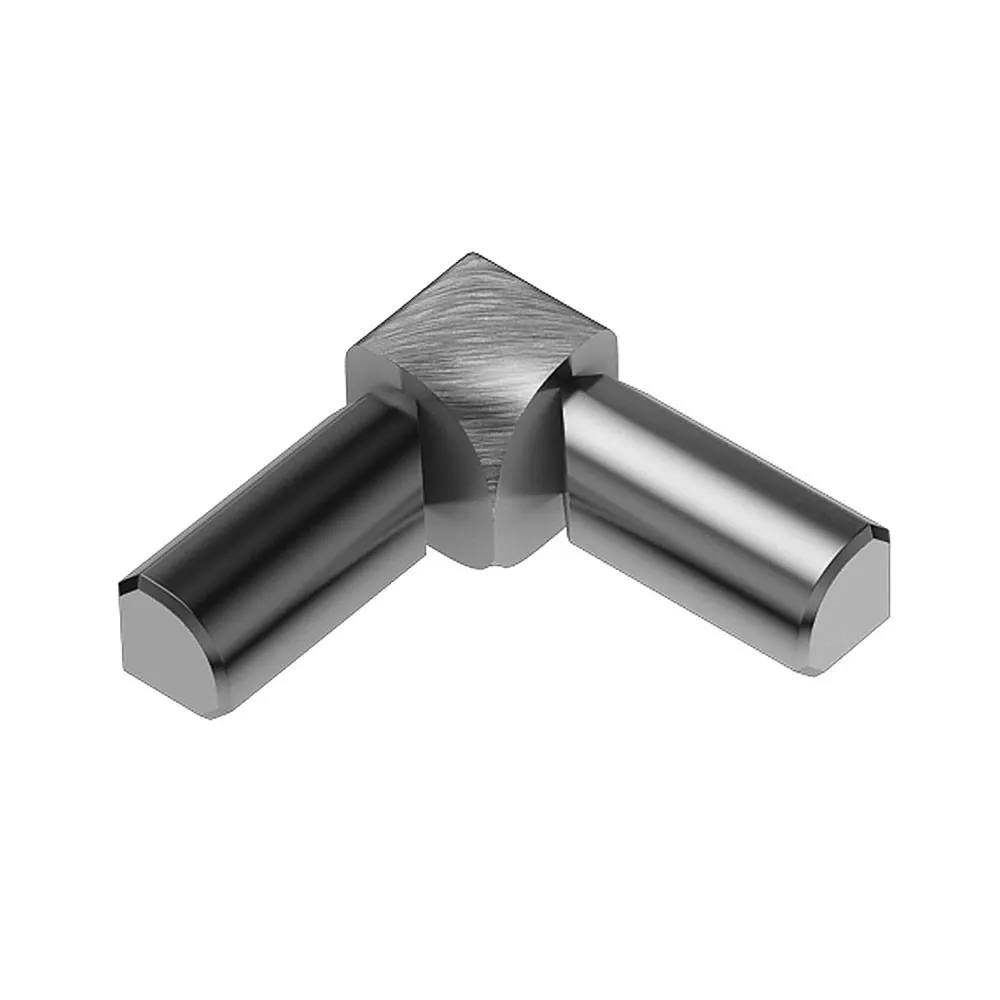 Schluter Rondec 2-Leg In Corner 3/8in. Aluminum Brush Chrome