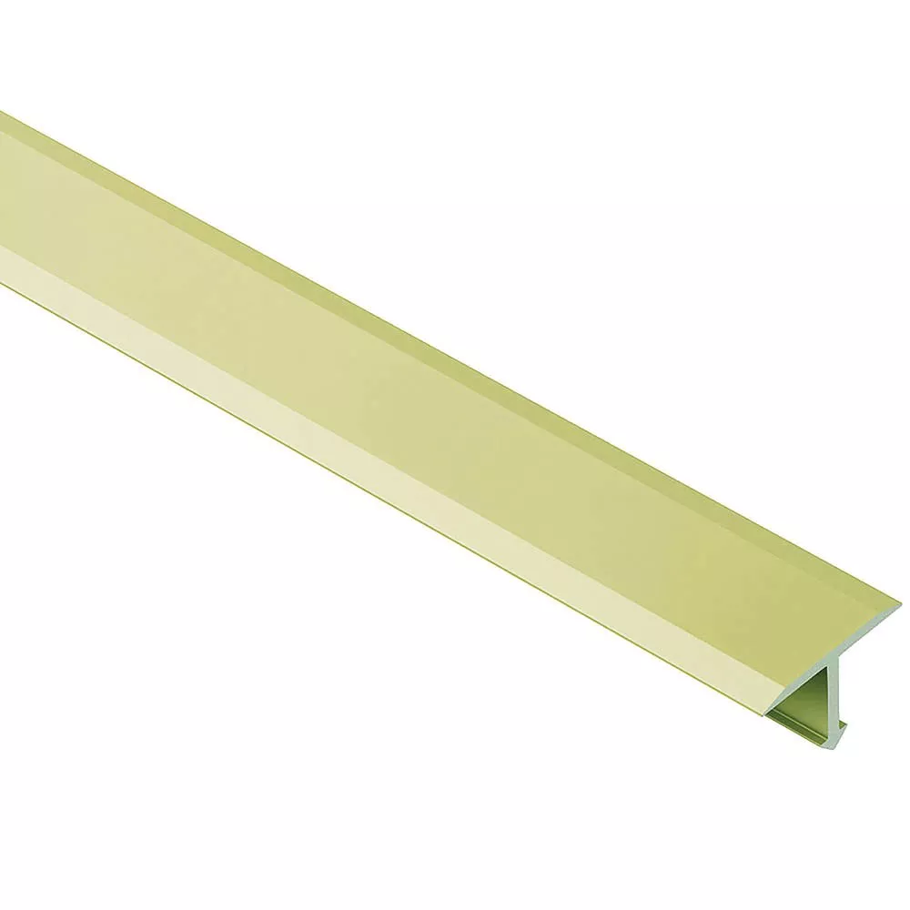 Schluter Reno-T 1in.-Wide Transition Aluminum Satin Brass