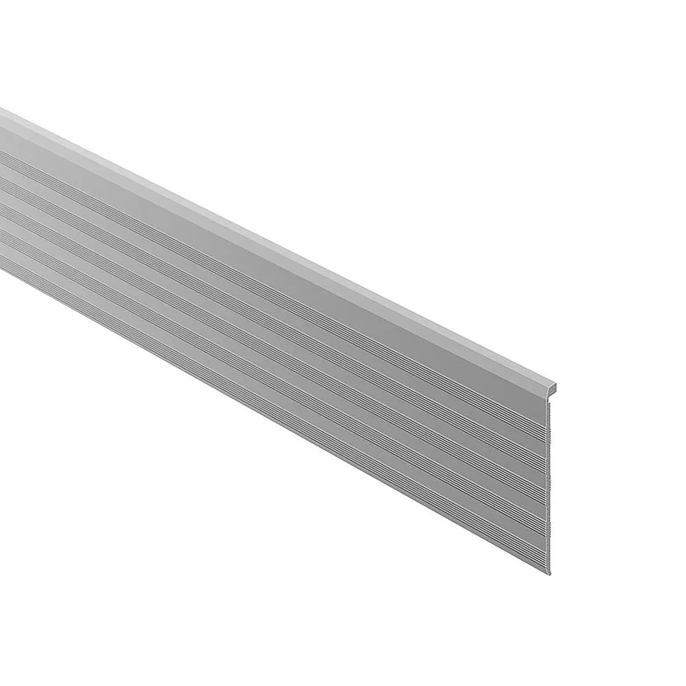 Schluter Trep-Tap 2-13/32in. Stair Riser Aluminum Satin 4ft. 11in.