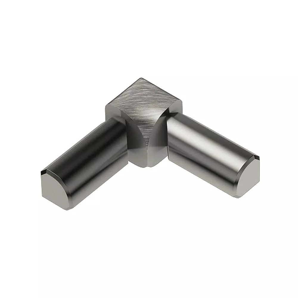 Schluter Rondec 2-Leg In Corner 3/8in. Aluminum Brush Nickel
