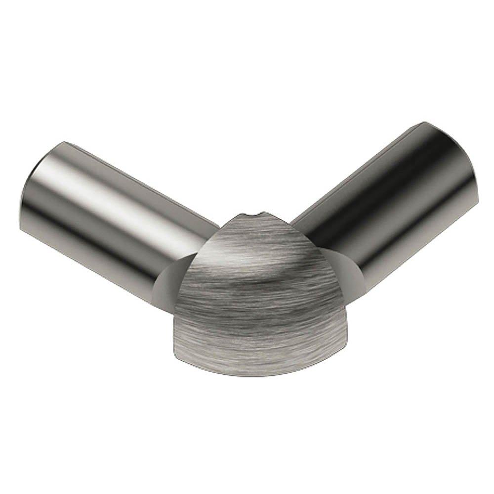 Schluter Rondec 2-Leg Out Corner 3/8in. Aluminum Brush Nickel