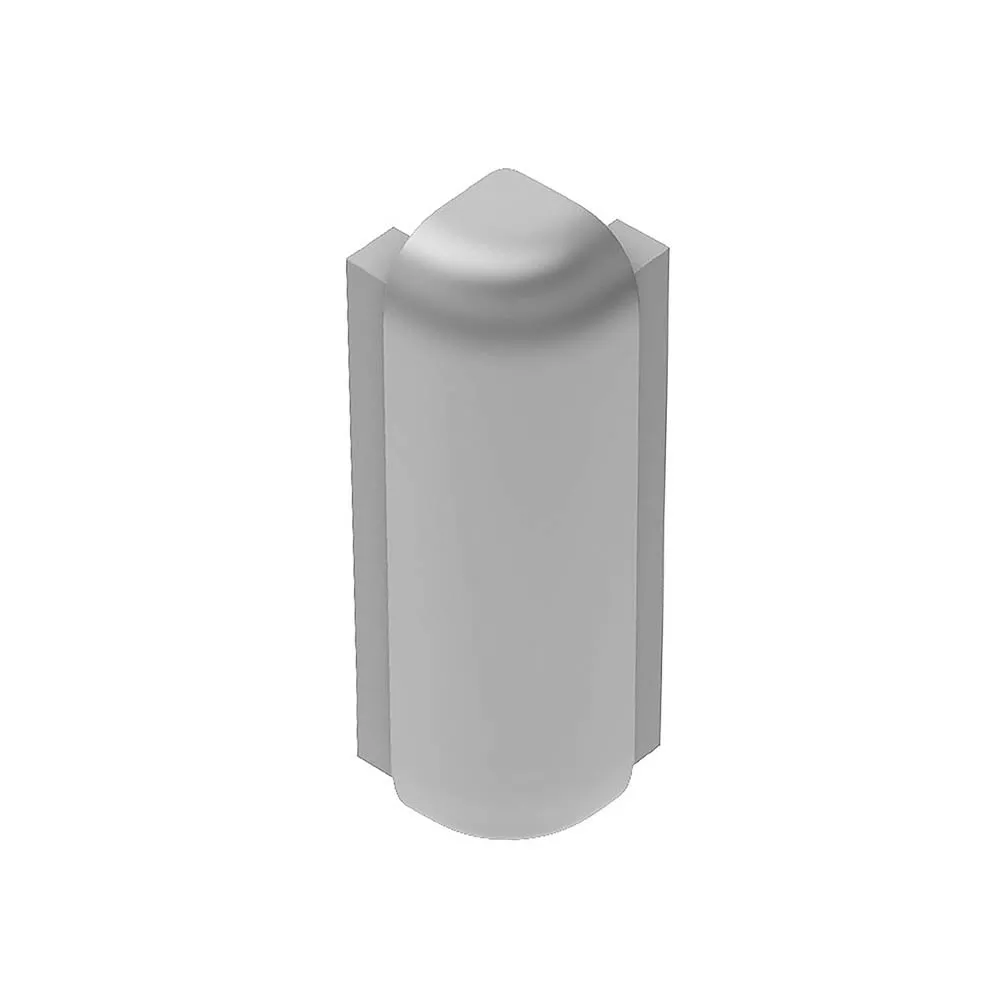 Schluter Rondec-Step-39 Out Corner 90 Degrees 1/2in. Aluminum Satin