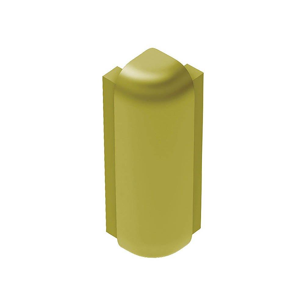 Schluter Rondec-Step-57 Out Corner 90 Degrees 5/16in. Aluminum Satin Brass