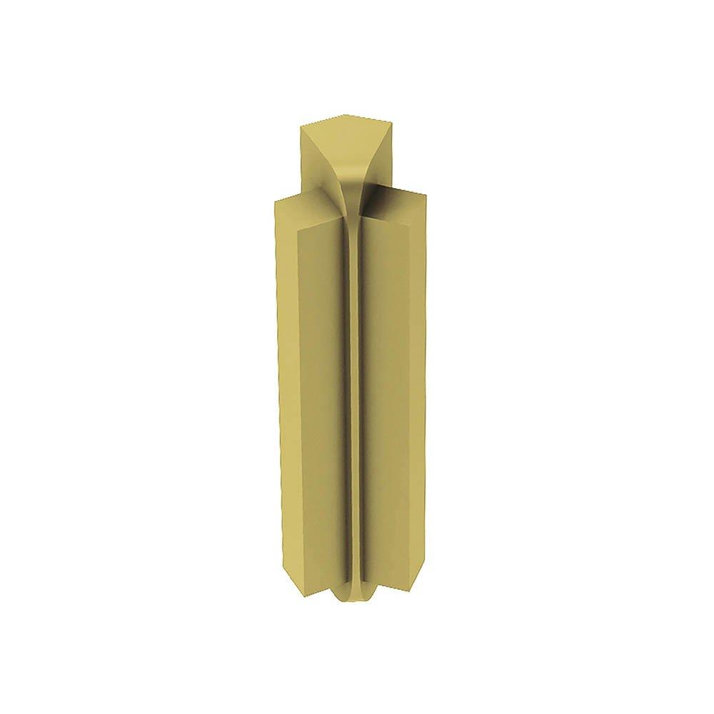 Schluter Rondec-Step-57 In Corner 135 Degrees 3/8in. Aluminum Satin Brass