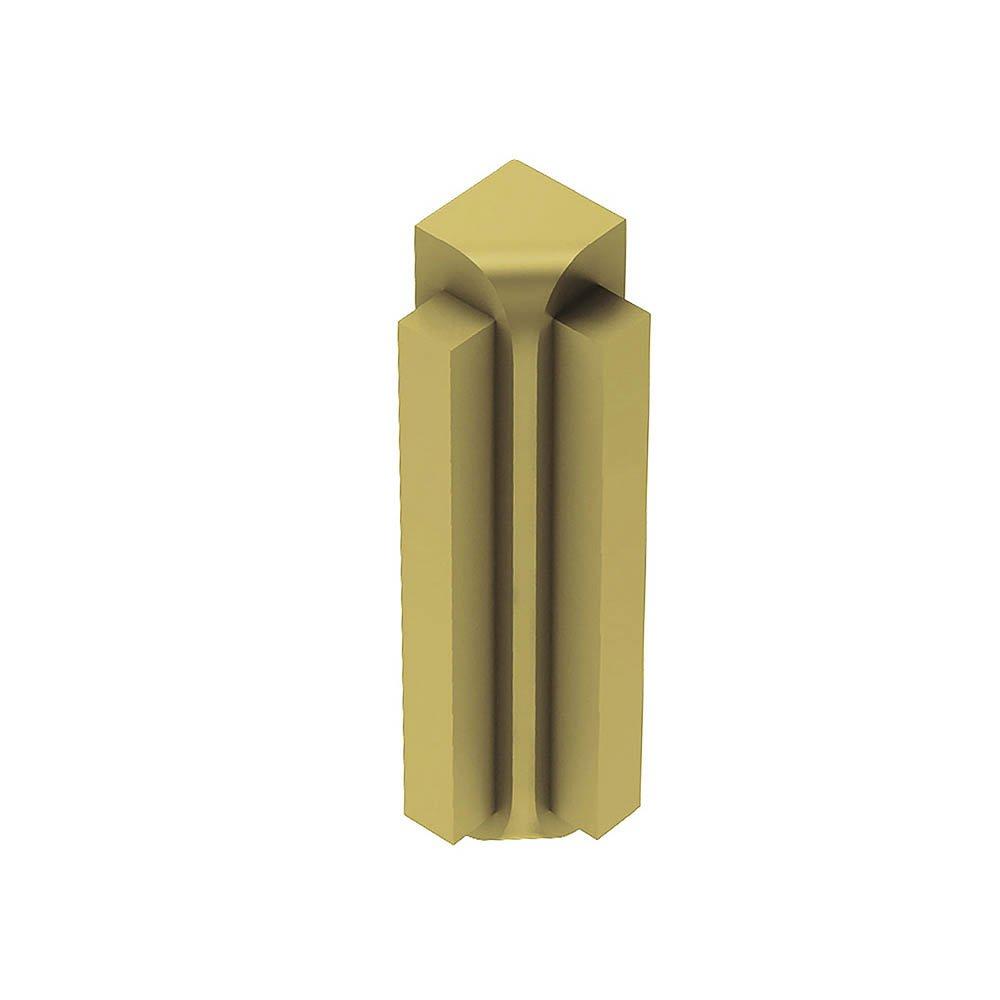 Schluter Rondec-Step-57 In Corner 90 Degrees 5/16in. Aluminum Satin Brass