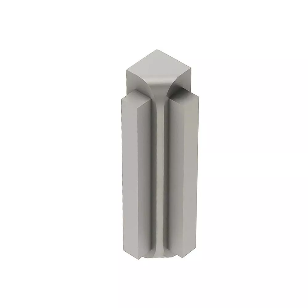 Schluter Rondec-Step-39 In Corner 90 Degrees 3/8in. Aluminum Satin Nickel