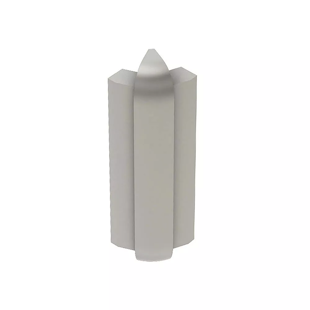 Schluter Rondec-Step-39 Out Corner 135 Degrees 3/8in. Aluminum Satin Nickel