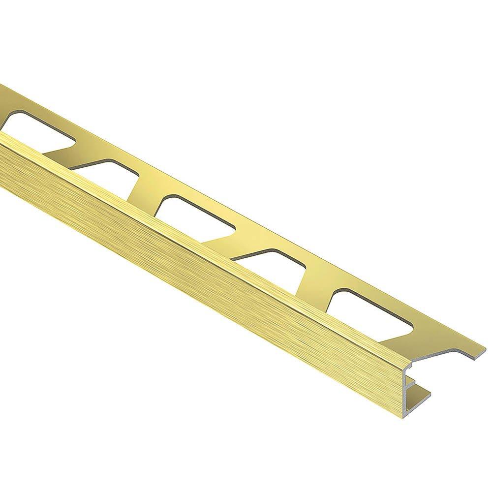 Schluter Schiene Edge Trim 1/4in. Aluminum Brushed Brass