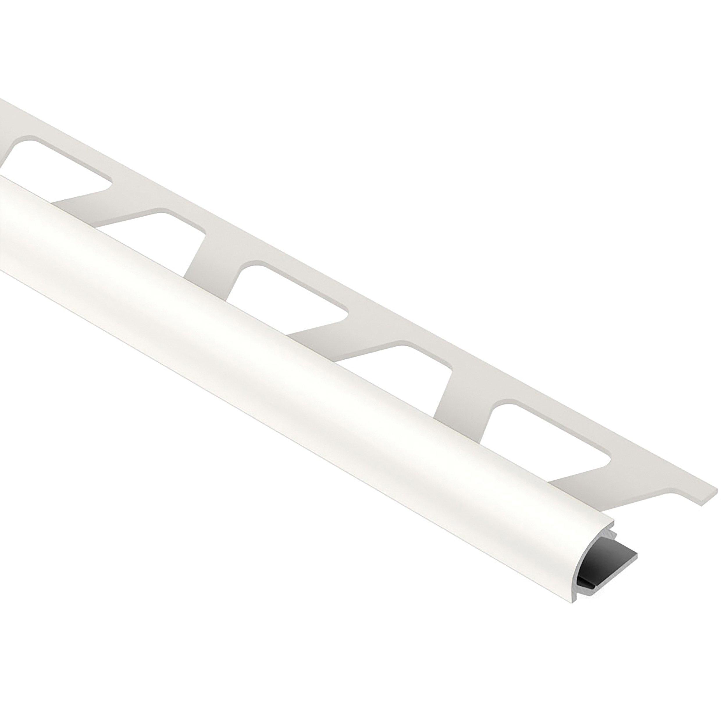 Schluter Rondec Bullnose Trim 1/4in. Aluminum White