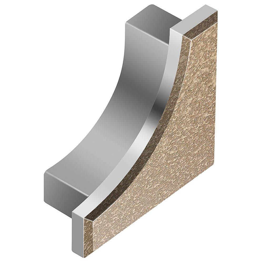 Schluter Dilex-Ahk End Cap Aluminum Beige