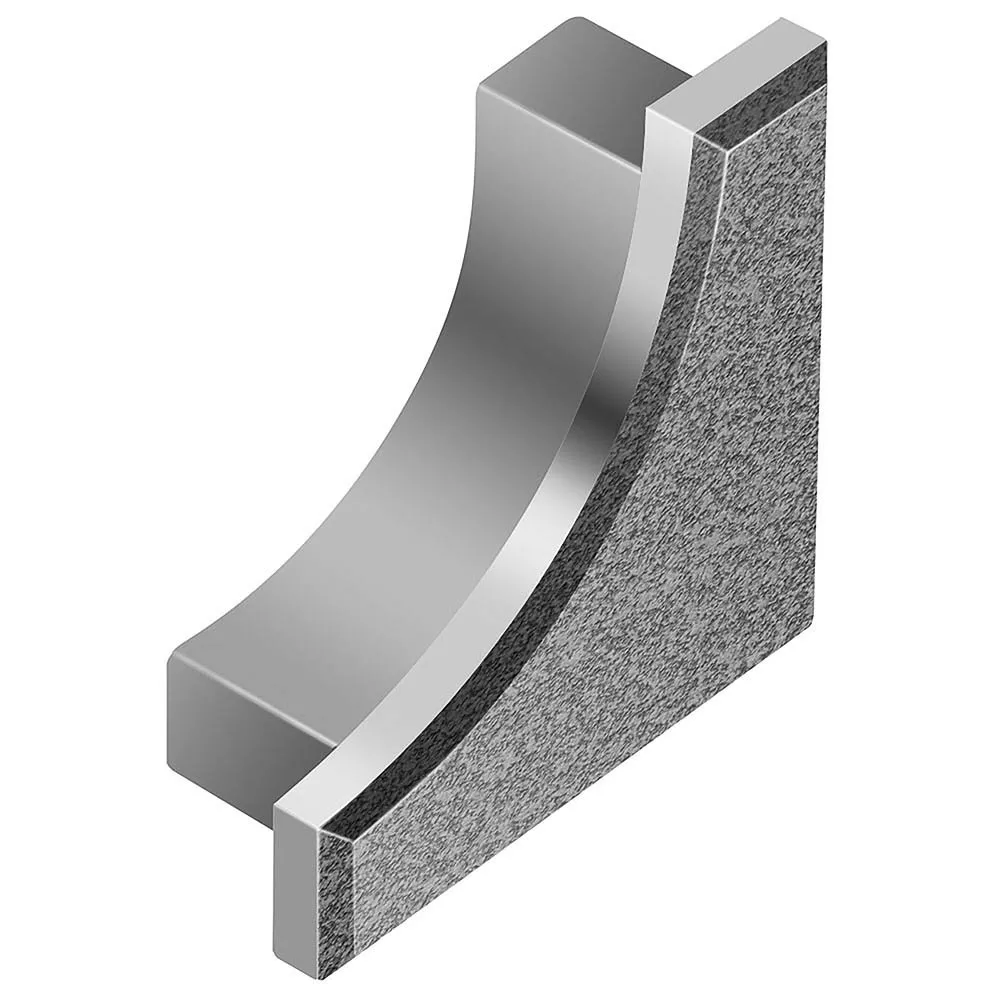 Schluter Dilex-Ahk End Cap Aluminum Pewter