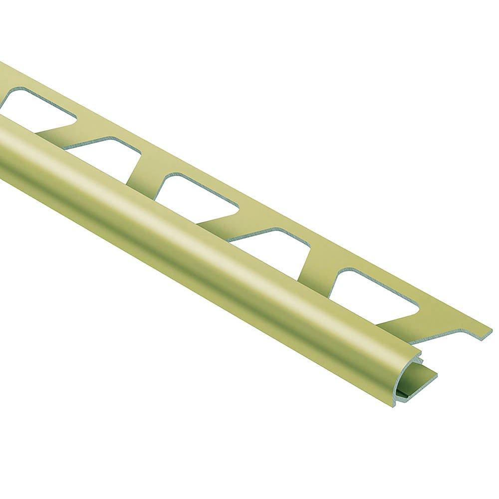 Schluter Rondec Bullnose Trim 5/16in. Aluminum Satin Brass