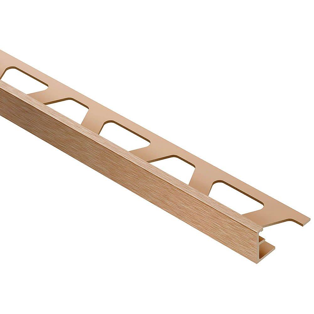 Schluter Schiene Edge Trim 1/4in. Aluminum Brushed Copper