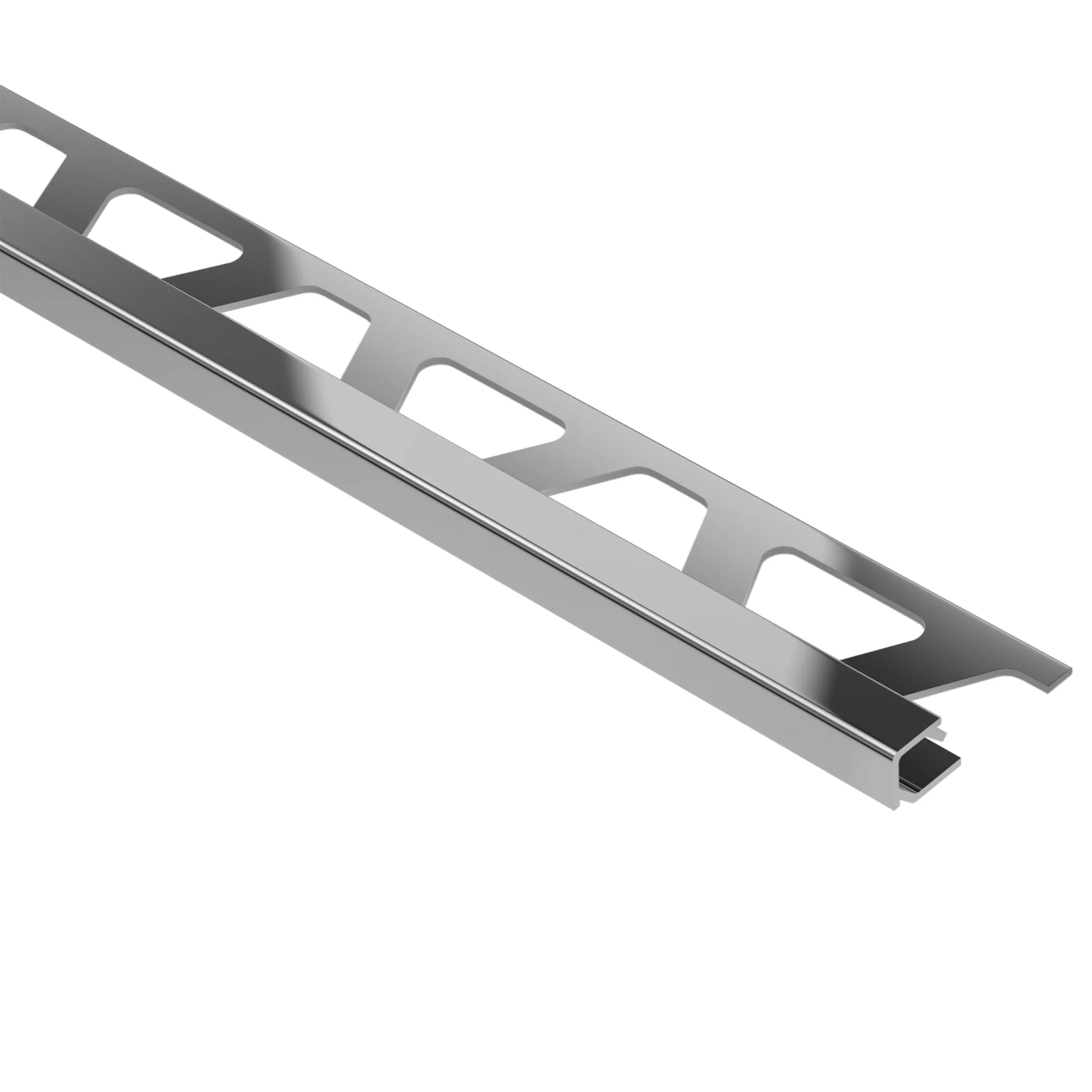 Schluter Quadec Square Edge Trim 3/16in. Aluminum Polish Chrome