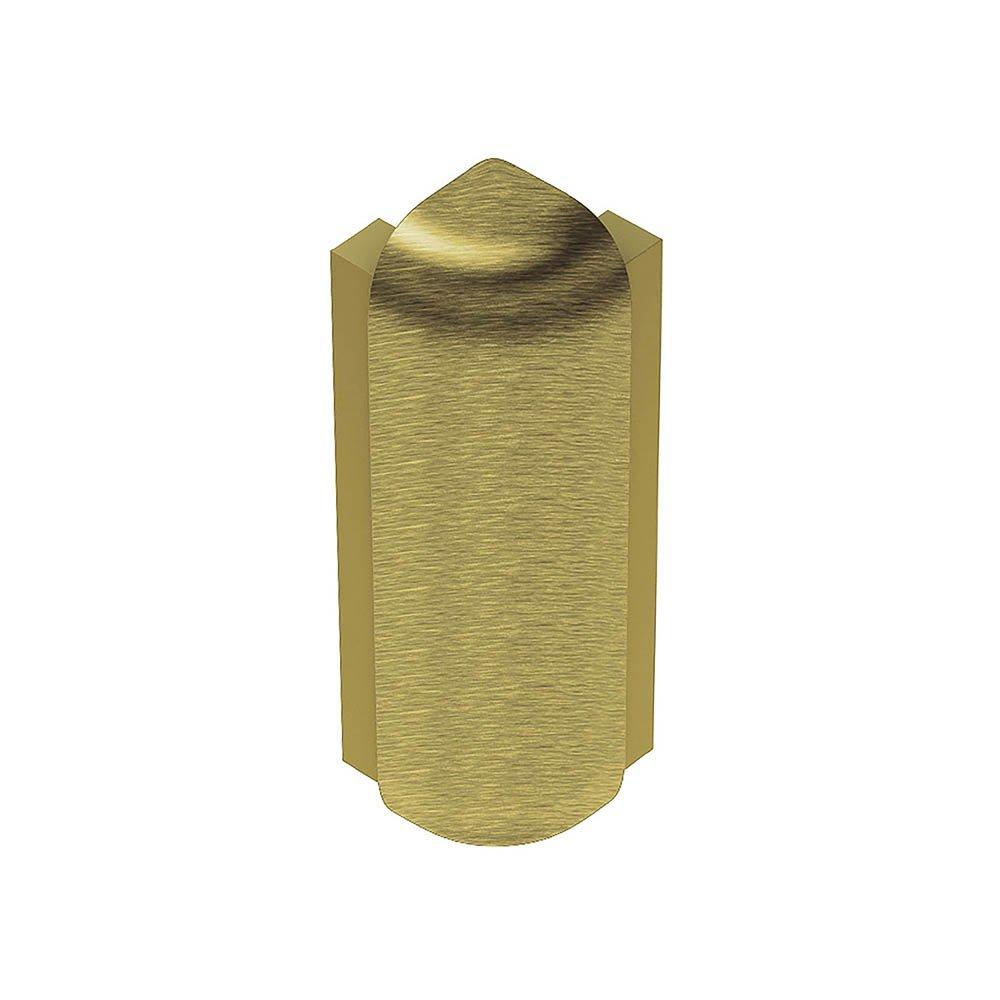 Schluter Rondec-Step-39 Out Corner 90 Degrees 5/16in. Aluminum Brush Brass