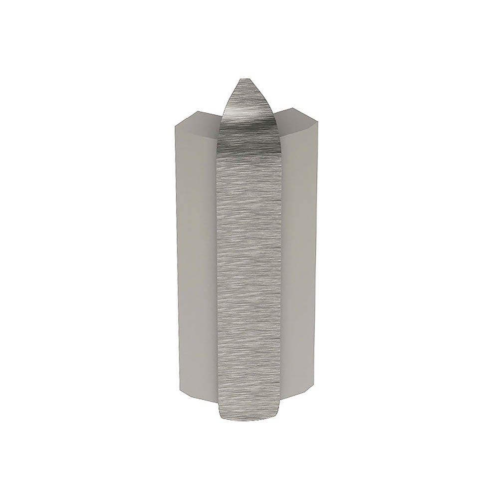 Schluter Rondec-Step-39 Out Corner 135 Degrees 3/8in. Aluminum Brush Nickel
