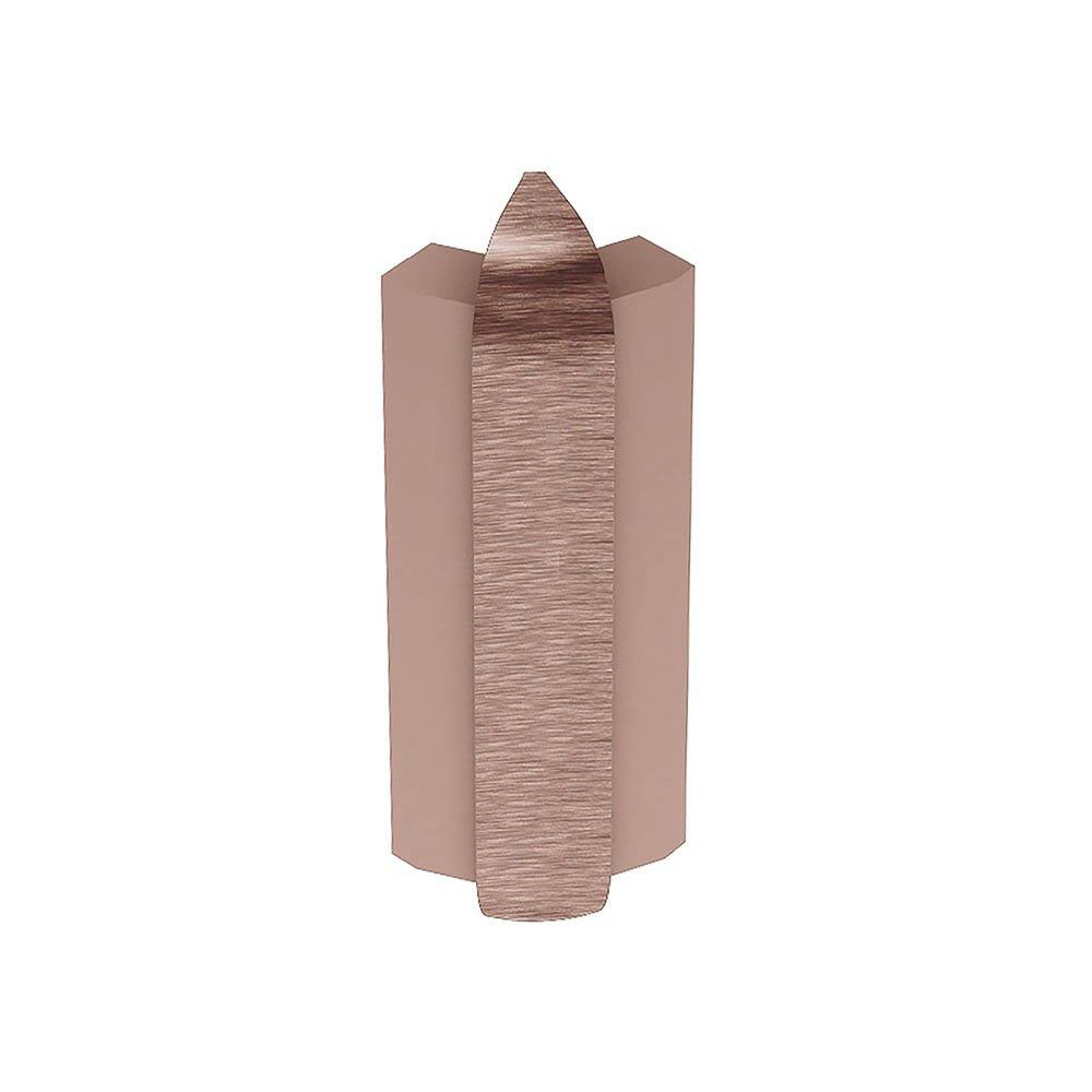 Schluter Rondec-Step-57 Out Corner 135 Degrees 3/8in. Aluminum Brush Copper