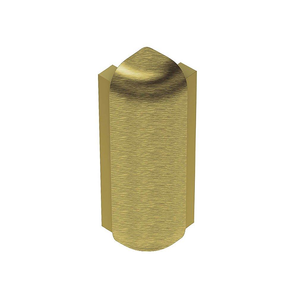 Schluter Rondec-Step-39 Out Corner 90 Degrees 1/2in. Aluminum Brush Brass