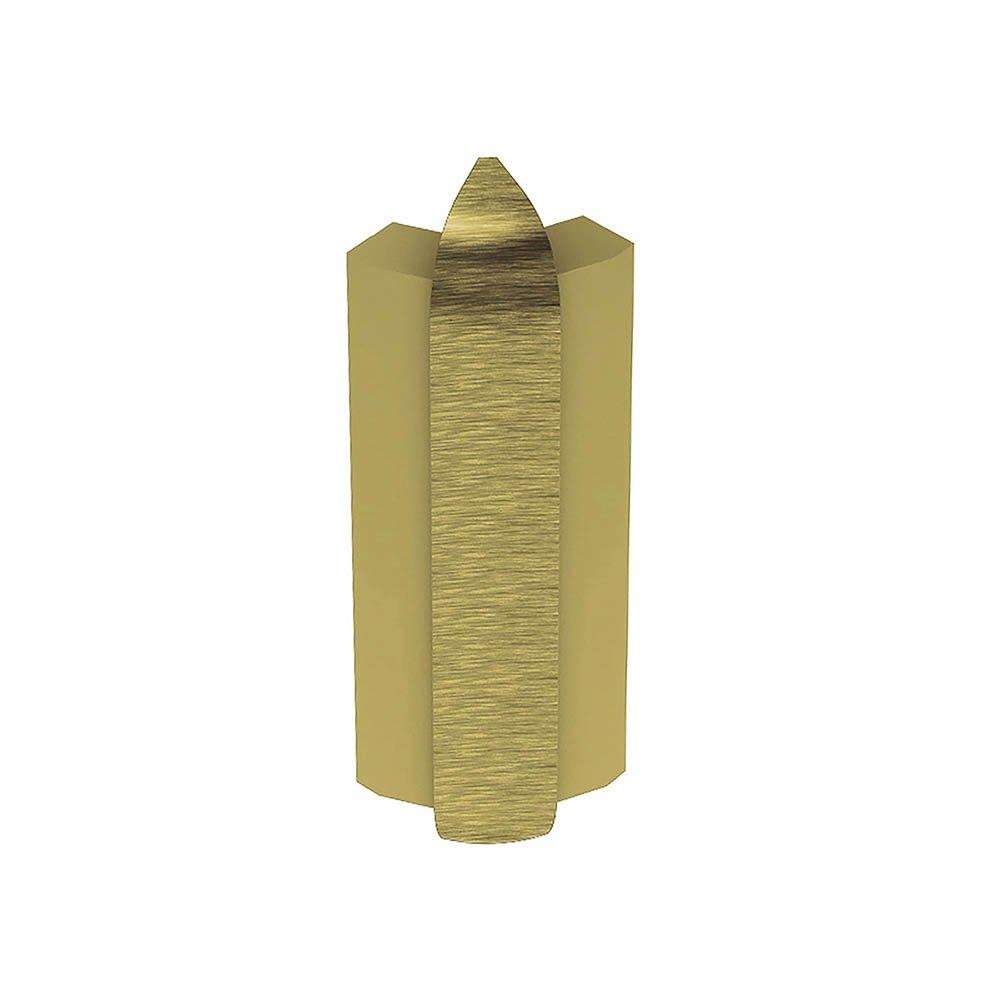 Schluter Rondec-Step-57 Out Corner 135 Degrees 1/2in. Aluminum Brush Brass