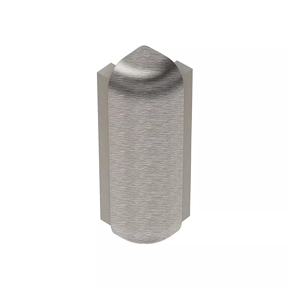 Schluter Rondec-Step-39 Out Corner 90 Degrees 3/8in. Aluminum Brush Nickel