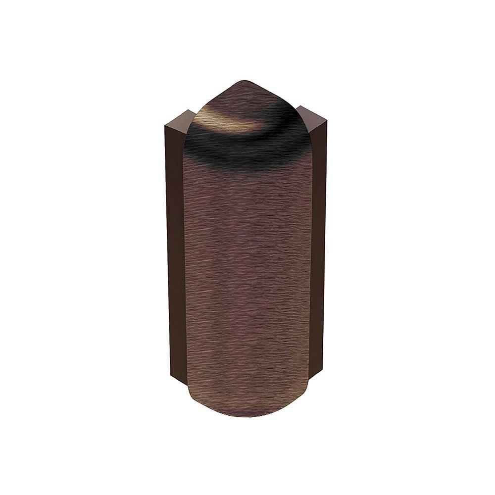 Schluter Rondec-Step-39 Out Corner 90 Degrees 3/8in. Aluminum Antique Bronze