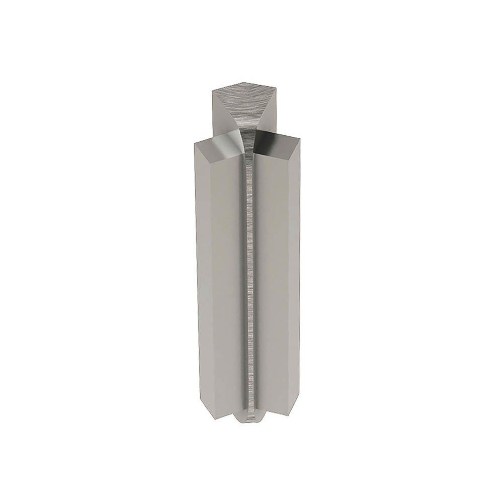 Schluter Rondec-Step-39 In Corner 135 Degrees 1/2in. Aluminum Brush Nickel