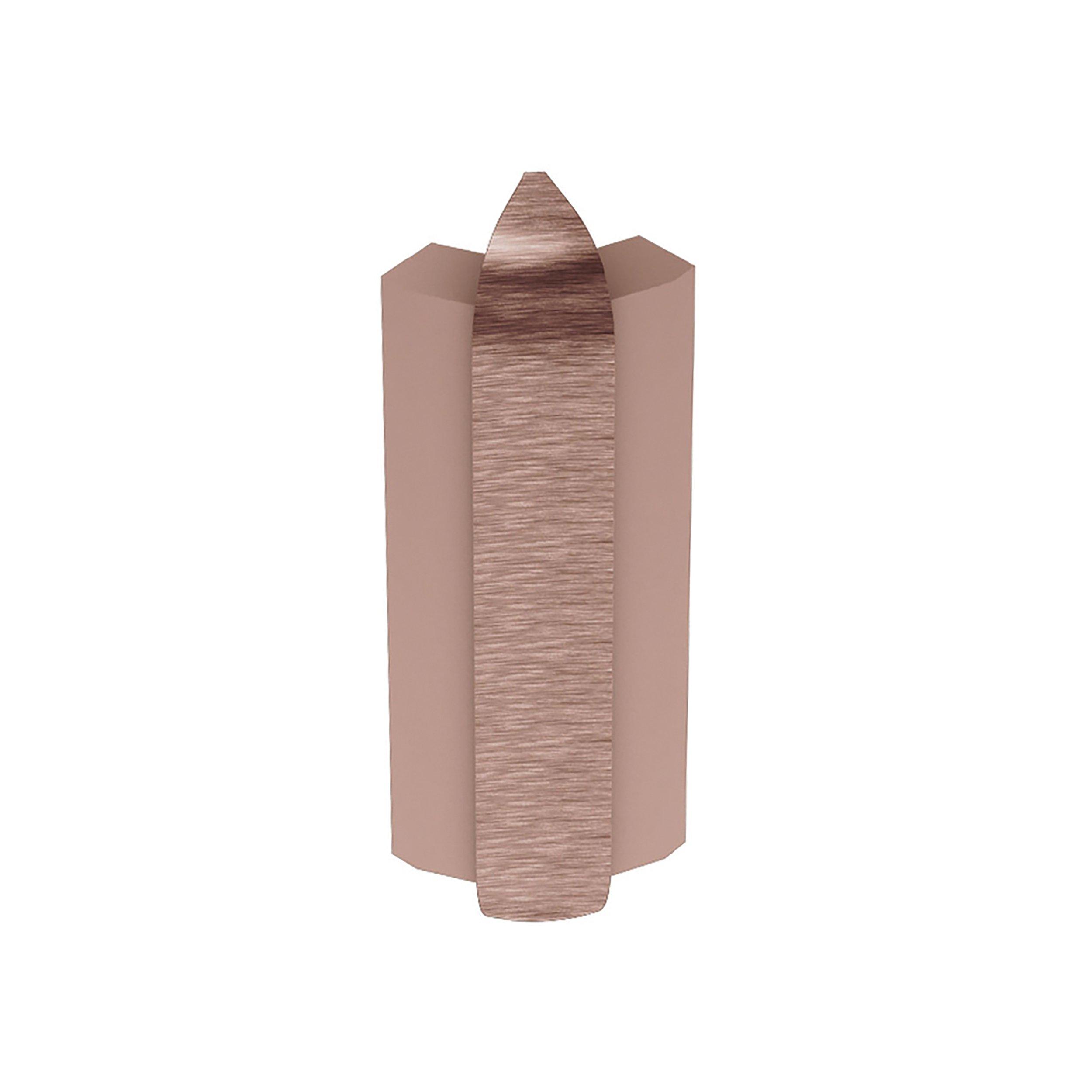 Schluter Rondec-Step-39 Out Corner 135 Degrees 1/2in. Aluminum Brush Copper