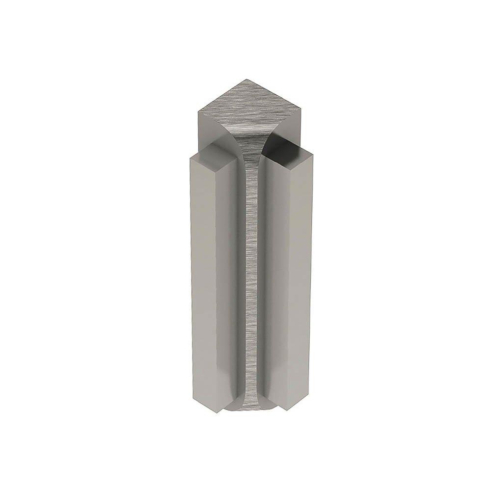 Schluter Rondec-Step-39 In Corner 90 Degrees 3/8in. Aluminum Brush Nickel