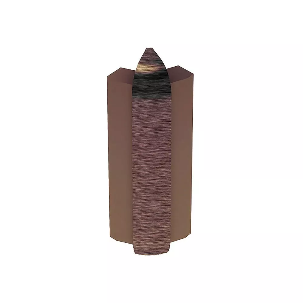 Schluter Rondec-Step-39 Out Corner 135 Degrees 5/16in. Aluminum Antique Bronze