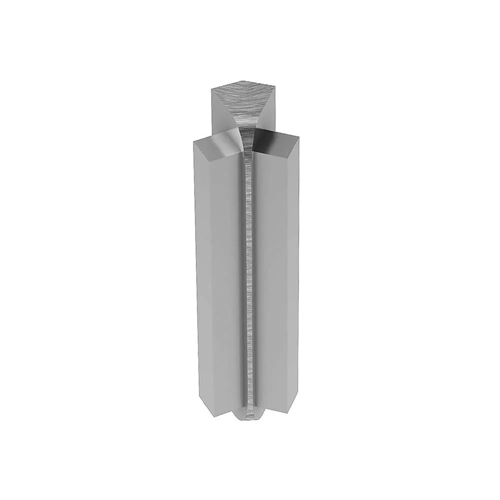 Schluter Rondec-Step-39 In Corner 135 Degrees 3/8in. Aluminum Brush Chrome