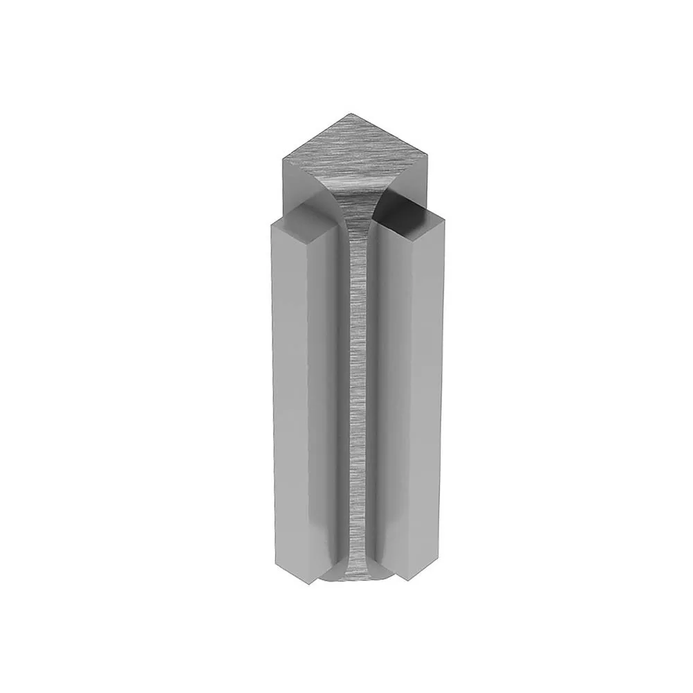 Schluter Rondec-Step-39 In Corner 90 Degrees 5/16in. Aluminum Brush Chrome